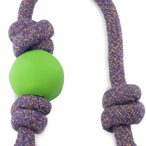 Hundleksak Boll med rep Beco Small Grön