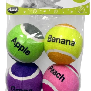 Hundleksak Tennisboll 4-Pack