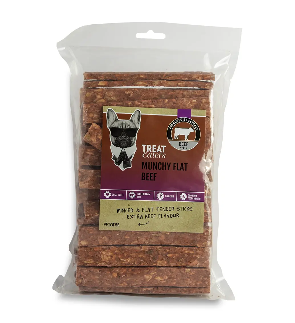 Tuggpinnar 700 g nötkött platta daglig tuggsnack hund Treateaters