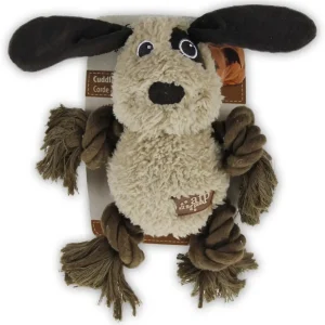 Hundleksak med Rep och Pip 17 cm – Mjuk Plyschhund
